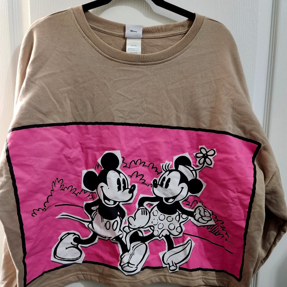Disney Mikey & Minnie crop sweatshirt NWT- Size 1XL